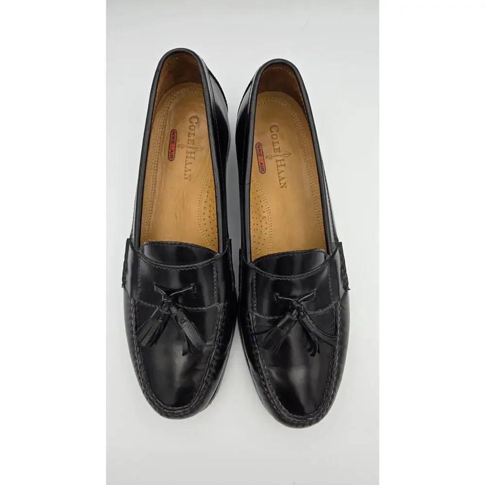 Cole Haan NikeAir Insoles Black US Men’s Sz 10.5N Slip On Tassel Loafers Shoes